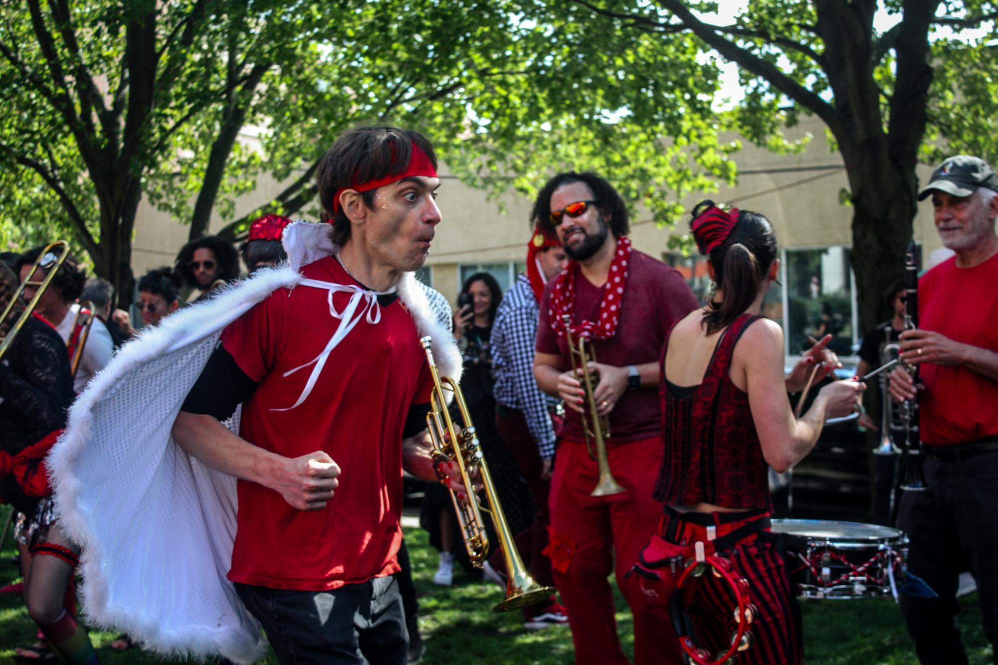 “Why do we honk? How do we honk? When do we honk?” These were the questions asked by performers during the HONK! Festival’s opening ceremonies on Saturday.