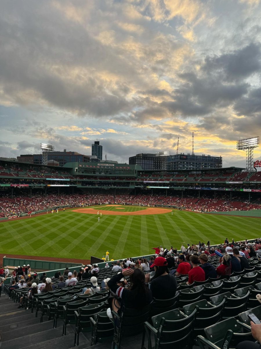 A view of Fenway Park from the outfield (Daniel O'Toole/ Beacon Correspondent)