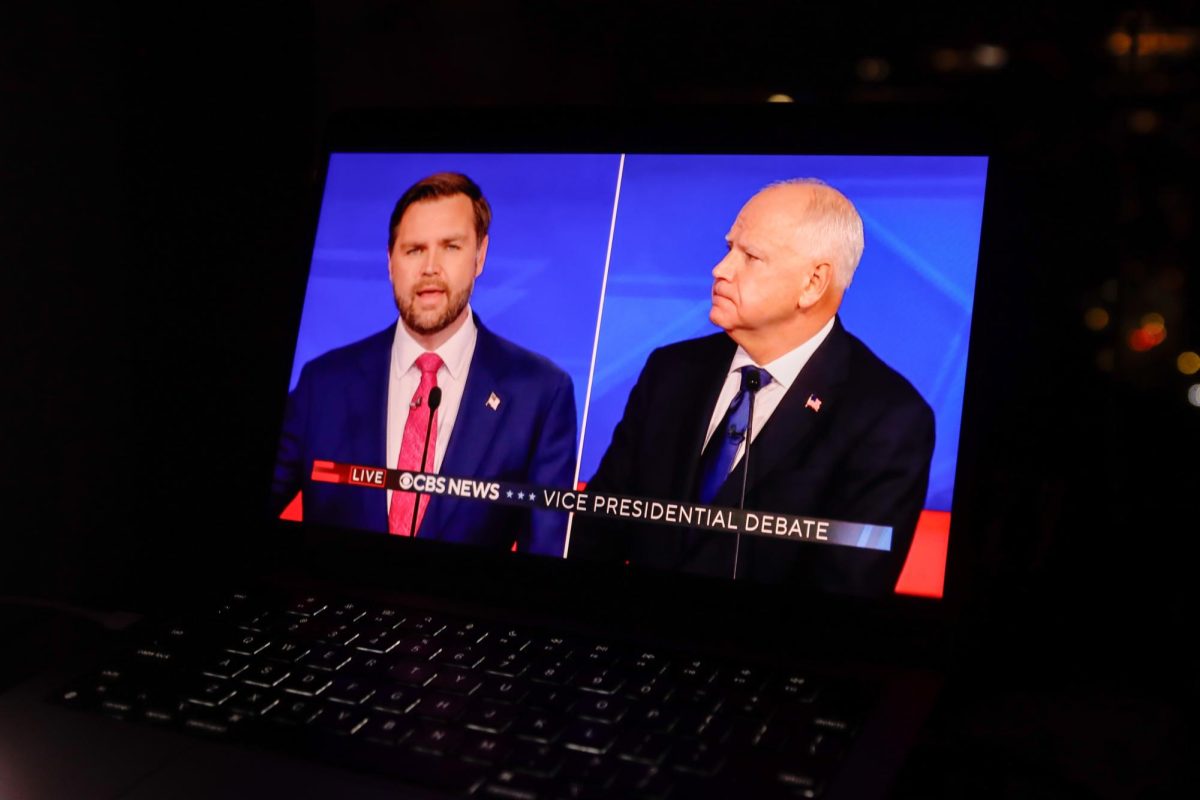 A VP debate of cordial agreements and rhetorical clashes draws surprised reactions from Emerson students