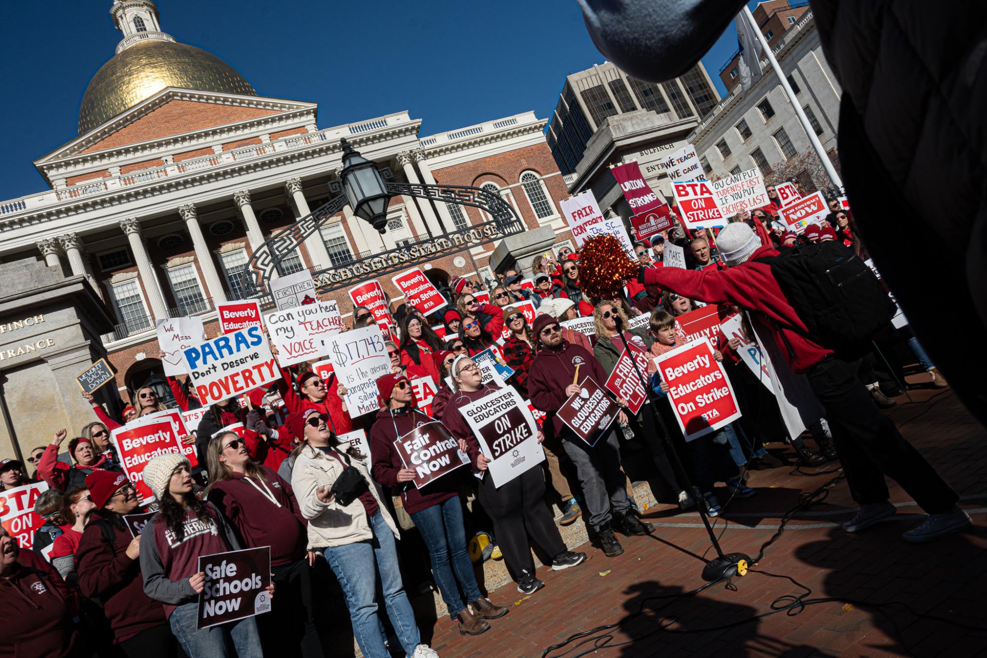 From the school lawn to the Statehouse: North Shore teachers continue to rally