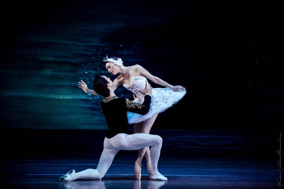 Daniel Kish and Anna Stoianova perform Swan Lake at the Emerson Colonial Theatre. (Courtesy of Grand Kyiv Ballet)