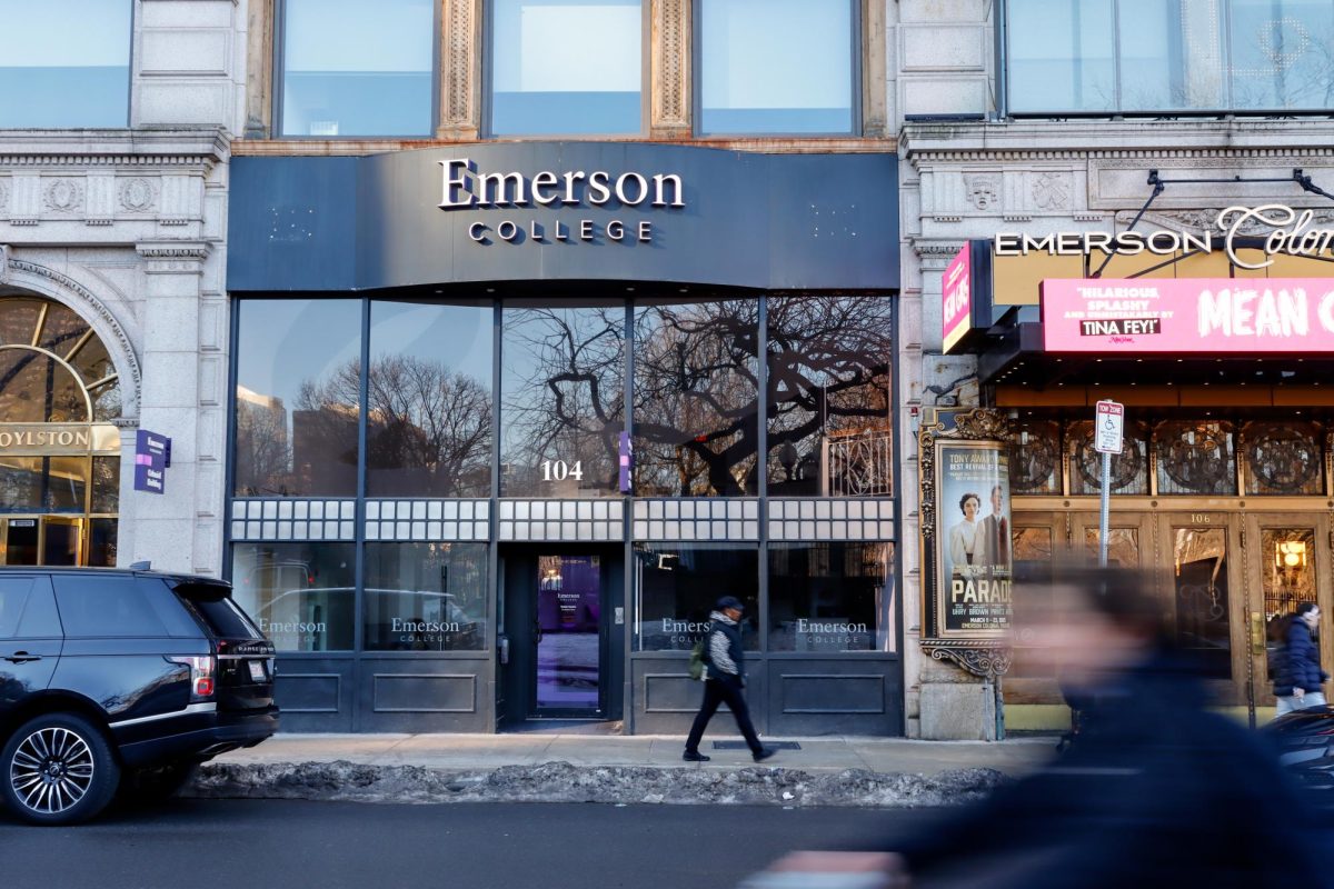 Emerson College buildings in Downtown Boston on Wednesday, Feb. 26, 2025. (Arthur Mansavage/ Beacon Staff, File)