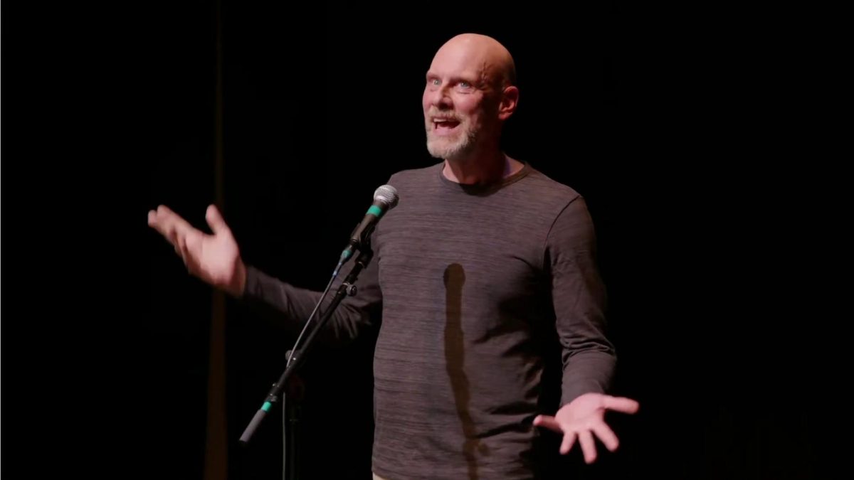 Ken Grout, a senior executive in residence in the communications department, performing in the Southwick Recital in 2022. (Courtesy of Emerson College Archives & Special Collections)