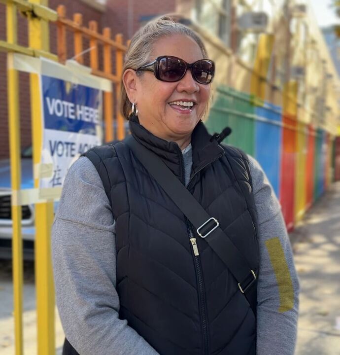 Daisy Paez at ABC playground in Lower Manhattan. 