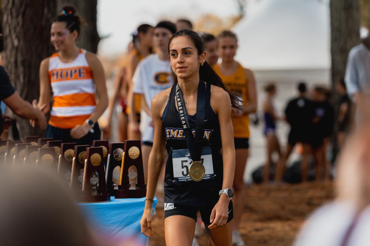 Yasmin Defne-Dadikhi during the 2025 NCAA Division III Cross Country Championships at Roger Milliken Cross Country Center in Spartanburg, South Carolina, on Saturday, November 22, 2025. (Courtesy of Nico Klementzos)