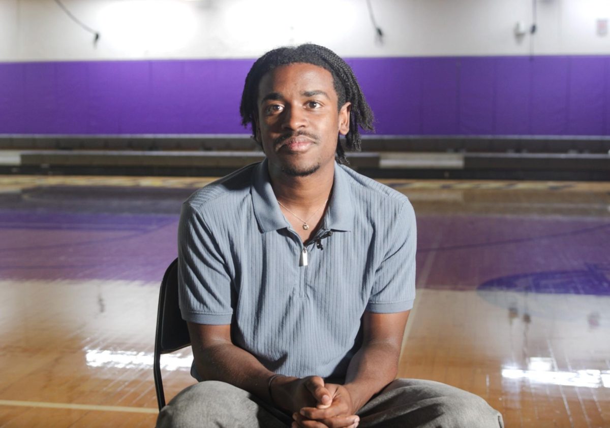 Semaj’ Byrd during a sit down interview with  The Beacon. (Peyton Rhoda/ Beacon Staff)