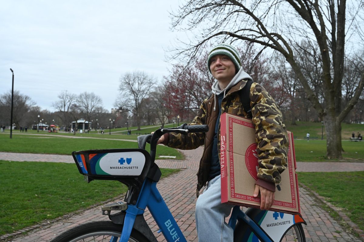 Nick Shea in the park. (Rina Laby/Beacon Staff)