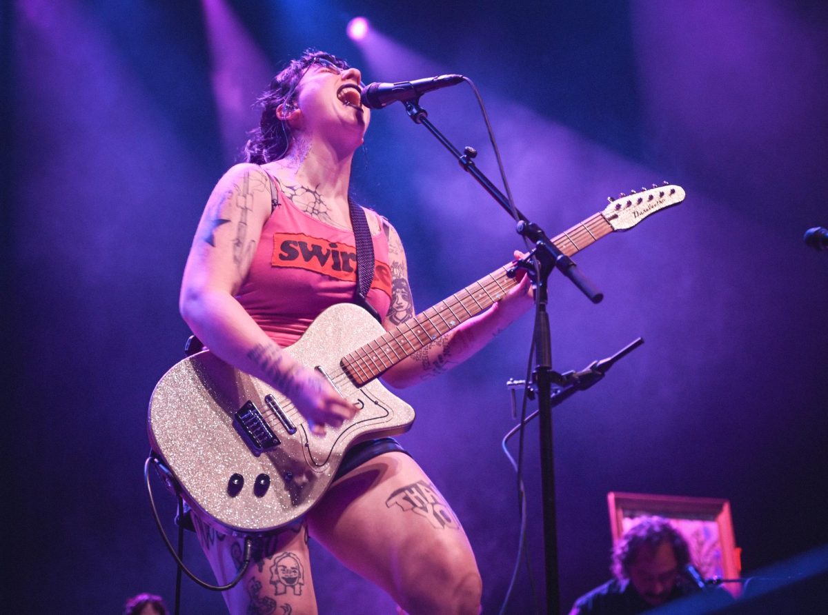 Karly Hartzman of Wednesday at Roadrunner on April 1, 2026. (Rina Laby/Beacon Staff)
